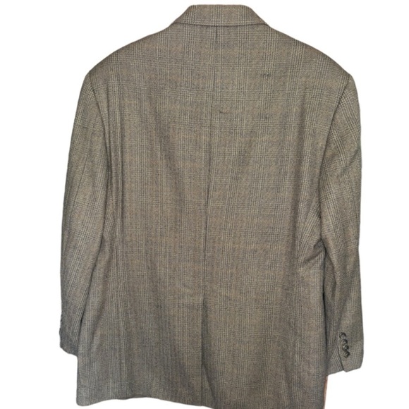 Evan Picone Brown & Blue Gray Tweed Sport Coat Size 42 R Two Button Lambs Wool - Picture 2 of 10